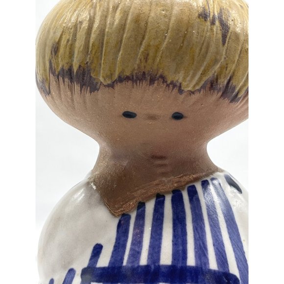 Vintage Lisa Larson Gustavsberg Sweden Malin Boy Teddy Bear Pottery Signed - Picture 2 of 6